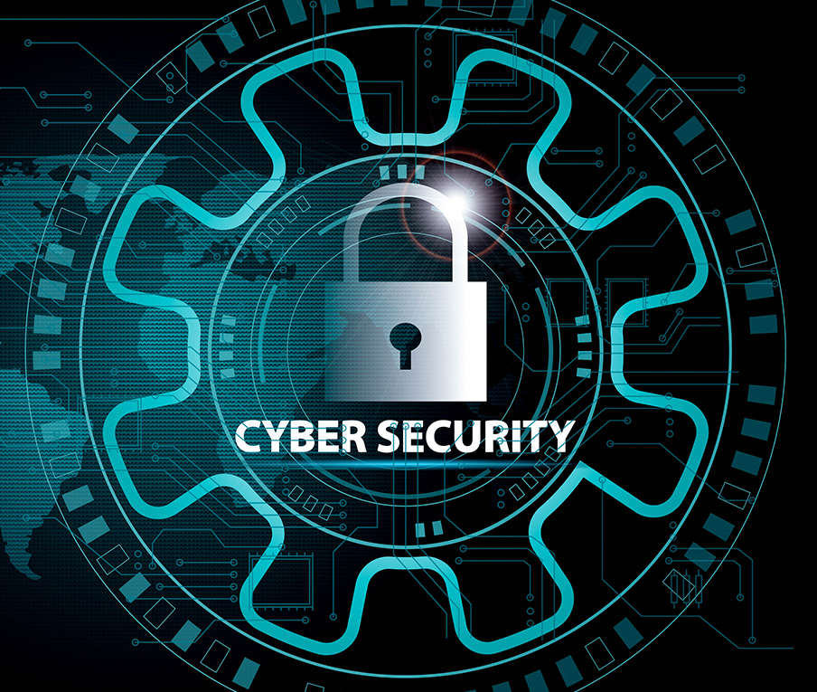 cybersecurity with lock